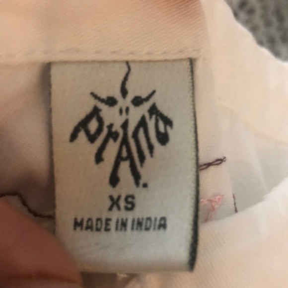 Prana off white organic cotton floral cropped pant - Picture 5 of 6